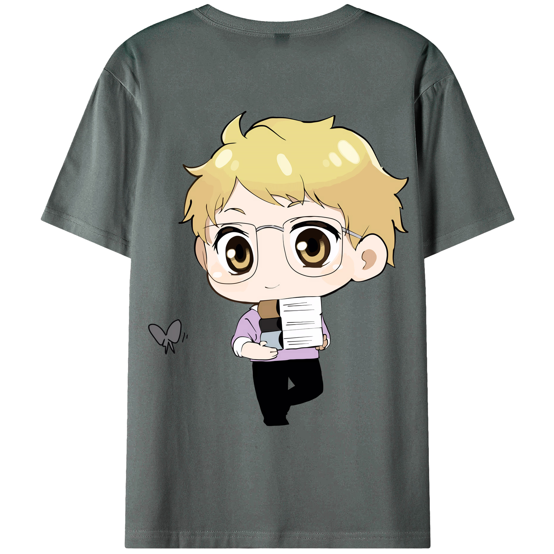 （画像用） ハイキュー!! Haikyu!! 綿100％ メンズ半袖Tシャツ（バックプリント） 通気性
